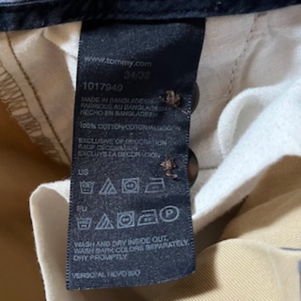 🧡3/15 Tommy Hilfiger Tailored Fit Pants Men's 34/32 - Picture 7 of 9